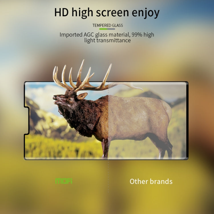 For Huawei Mate 30 Pro MOFI 9H 3D Explosion Proof Thermal Bending Full Screen Covered With Tempered Glass Film(Black)
