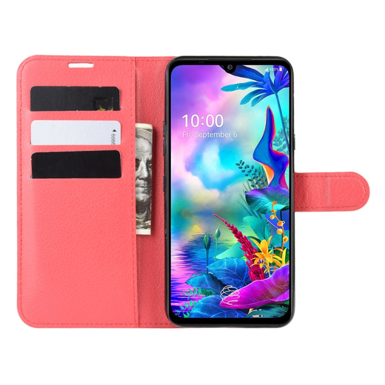 For LG G8X ThinQ   Litchi Texture Horizontal Flip Leather Case with Wallet & Holder & Card Slots