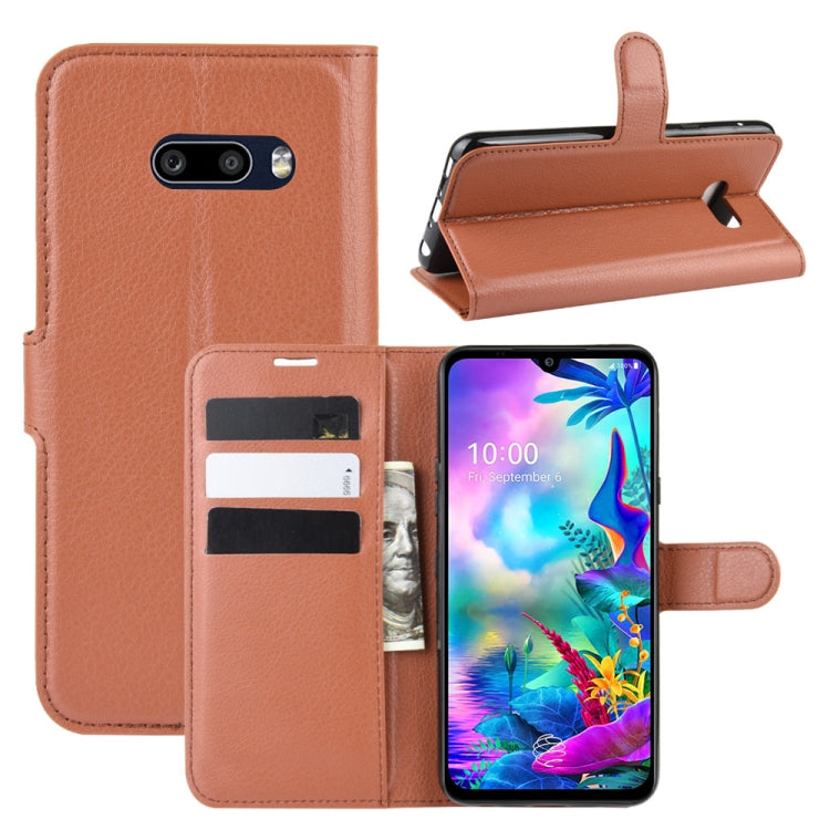 For LG G8X ThinQ   Litchi Texture Horizontal Flip Leather Case with Wallet & Holder & Card Slots