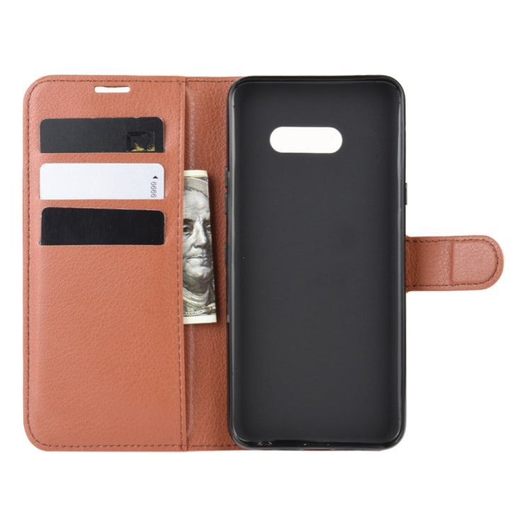 For LG G8X ThinQ   Litchi Texture Horizontal Flip Leather Case with Wallet & Holder & Card Slots