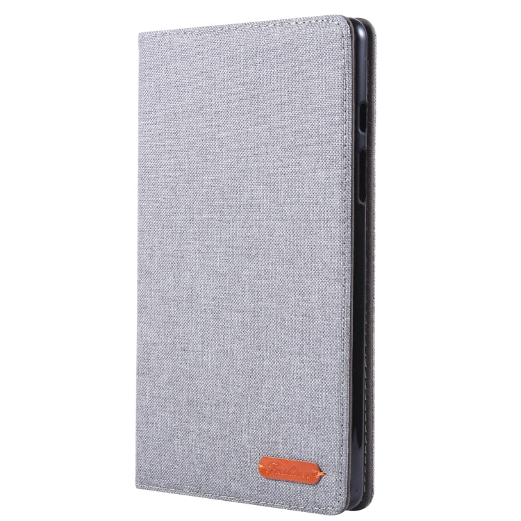 For Galaxy Tab A8.0  T290 / T295 (2019) Cloth Teature Horizontal Flip PU Leather Case with with Holder & Card Slots