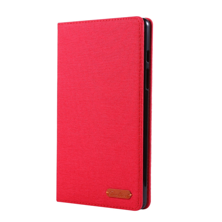 For Galaxy Tab A8.0  T290 / T295 (2019) Cloth Teature Horizontal Flip PU Leather Case with with Holder & Card Slots