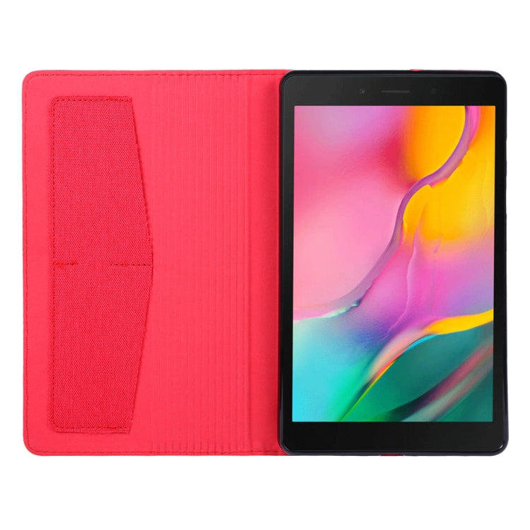 For Galaxy Tab A8.0  T290 / T295 (2019) Cloth Teature Horizontal Flip PU Leather Case with with Holder & Card Slots