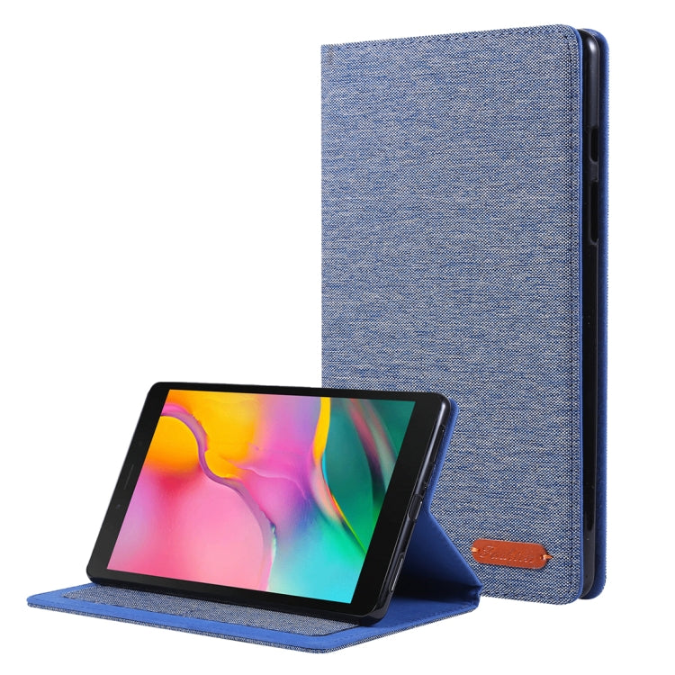 For Galaxy Tab A8.0  T290 / T295 (2019) Cloth Teature Horizontal Flip PU Leather Case with with Holder & Card Slots