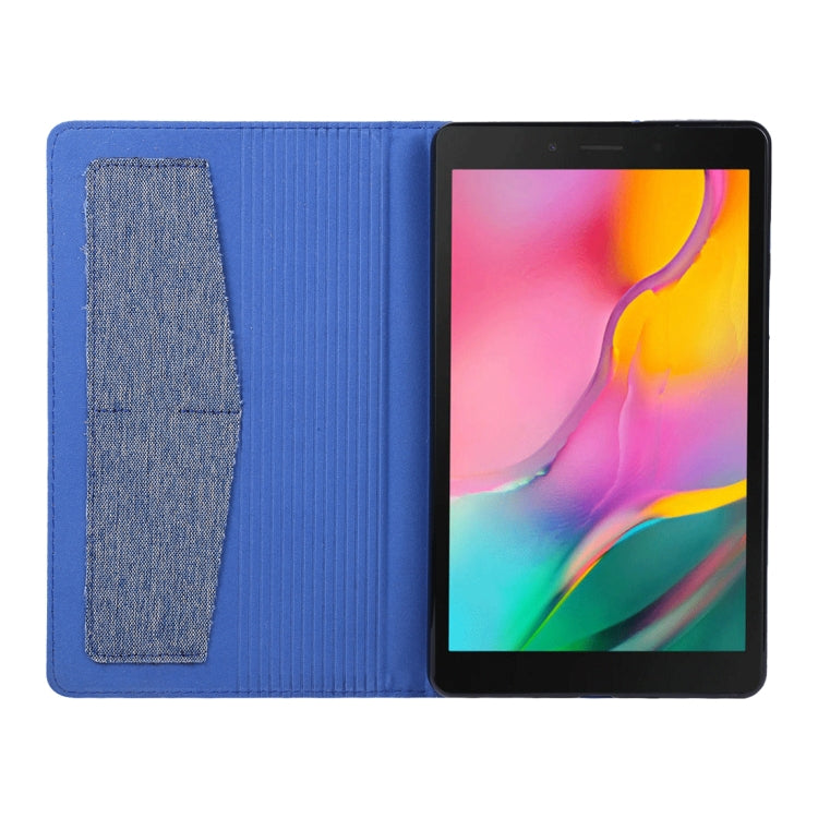 For Galaxy Tab A8.0  T290 / T295 (2019) Cloth Teature Horizontal Flip PU Leather Case with with Holder & Card Slots