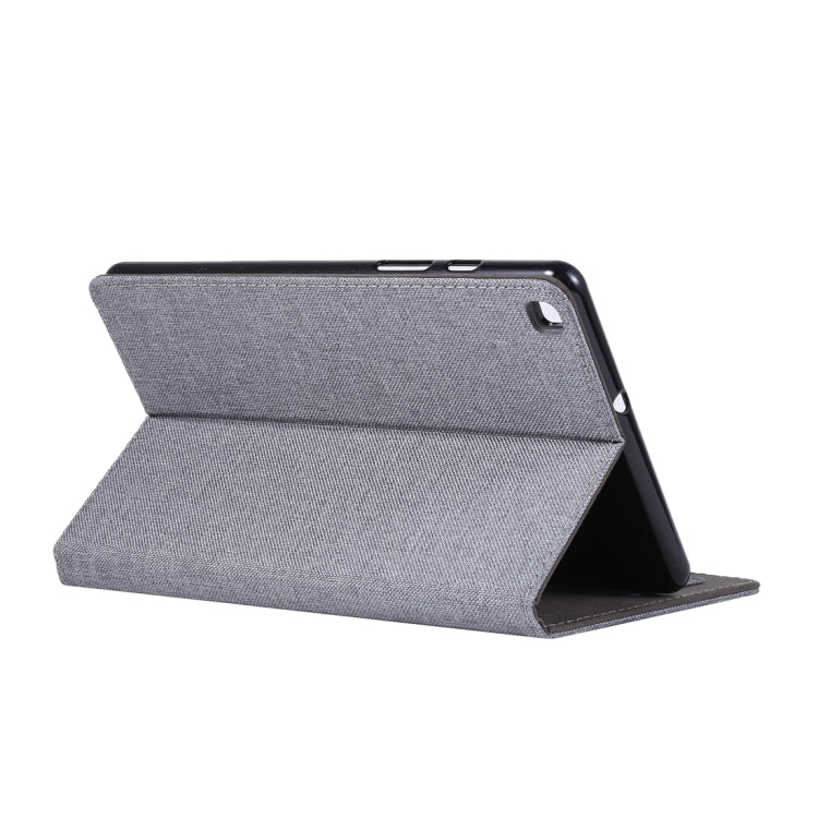 For Galaxy Tab A8.0  T290 / T295 (2019) Cloth Teature Horizontal Flip PU Leather Case with with Holder & Card Slots