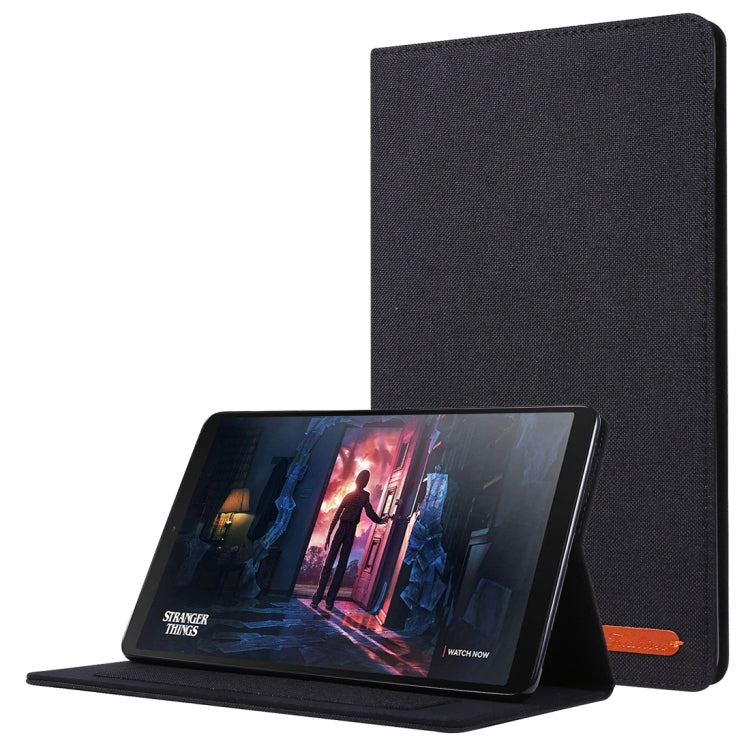 For Galaxy Tab a 10.1 (2019) T510 /T515 Cloth Teature Horizontal Flip PU Leather Case with with Holder & Card Slots