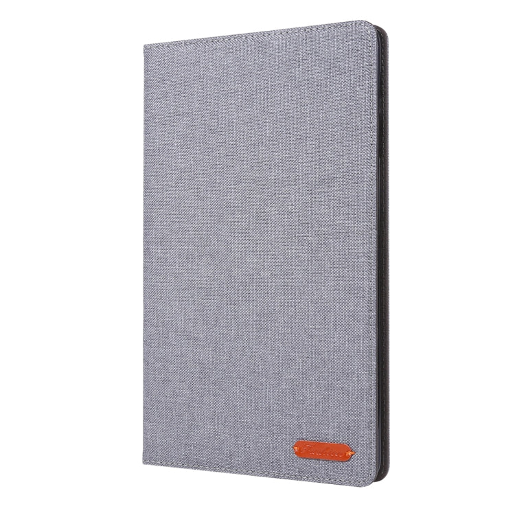 For Galaxy Tab a 10.1 (2019) T510 /T515 Cloth Teature Horizontal Flip PU Leather Case with with Holder & Card Slots