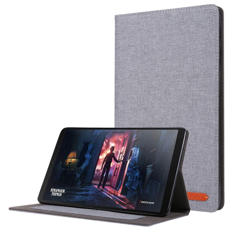 For Galaxy Tab a 10.1 (2019) T510 /T515 Cloth Teature Horizontal Flip PU Leather Case with with Holder & Card Slots