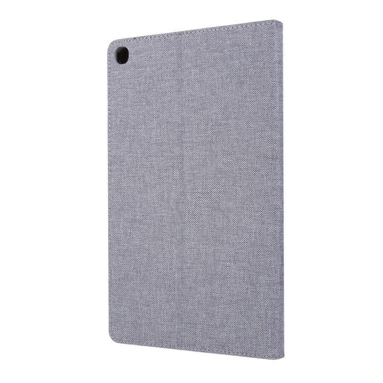 For Galaxy Tab a 10.1 (2019) T510 /T515 Cloth Teature Horizontal Flip PU Leather Case with with Holder & Card Slots