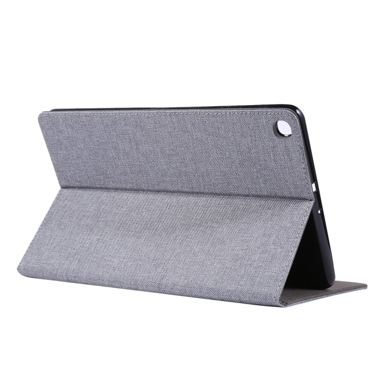 For Galaxy Tab a 10.1 (2019) T510 /T515 Cloth Teature Horizontal Flip PU Leather Case with with Holder & Card Slots