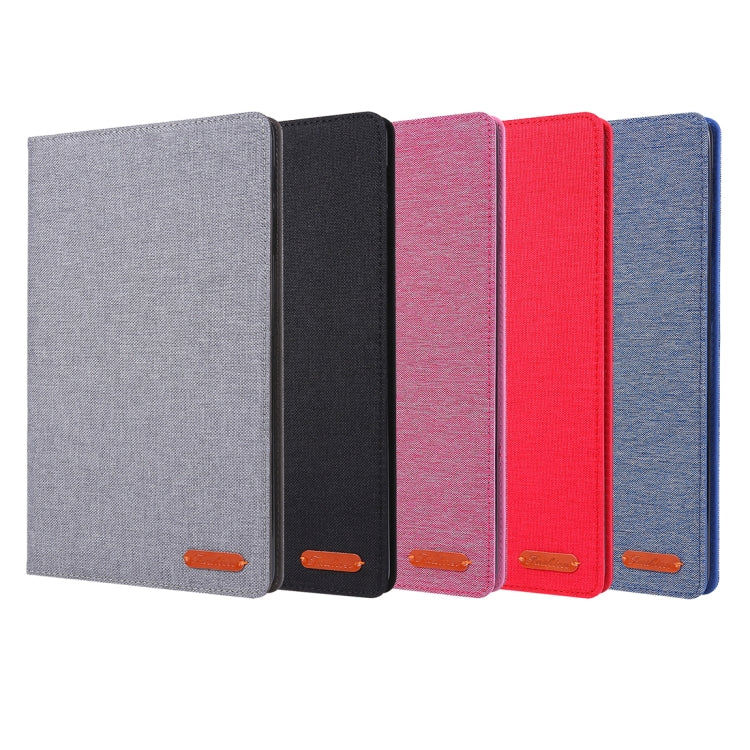 For Galaxy Tab a 10.1 (2019) T510 /T515 Cloth Teature Horizontal Flip PU Leather Case with with Holder & Card Slots