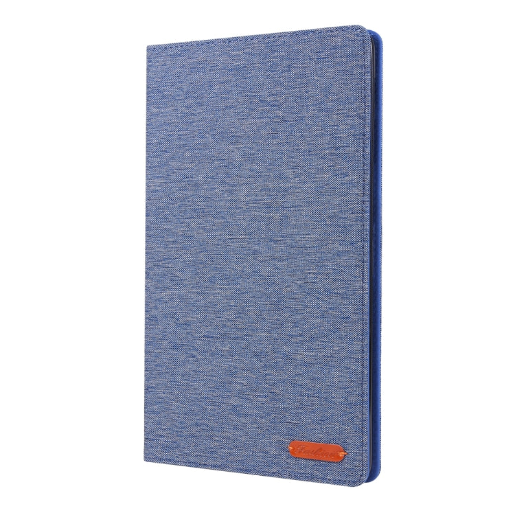 For Galaxy Tab a 10.1 (2019) T510 /T515 Cloth Teature Horizontal Flip PU Leather Case with with Holder & Card Slots