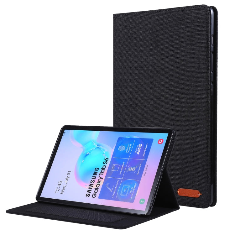 For Galaxy Tab S6 / T860 / T865 Cloth Teature Horizontal Flip PU Leather Case with with Holder & Card Slots & Pen Slot