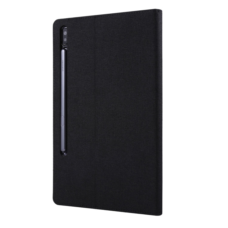 For Galaxy Tab S6 / T860 / T865 Cloth Teature Horizontal Flip PU Leather Case with with Holder & Card Slots & Pen Slot