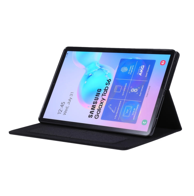 For Galaxy Tab S6 / T860 / T865 Cloth Teature Horizontal Flip PU Leather Case with with Holder & Card Slots & Pen Slot