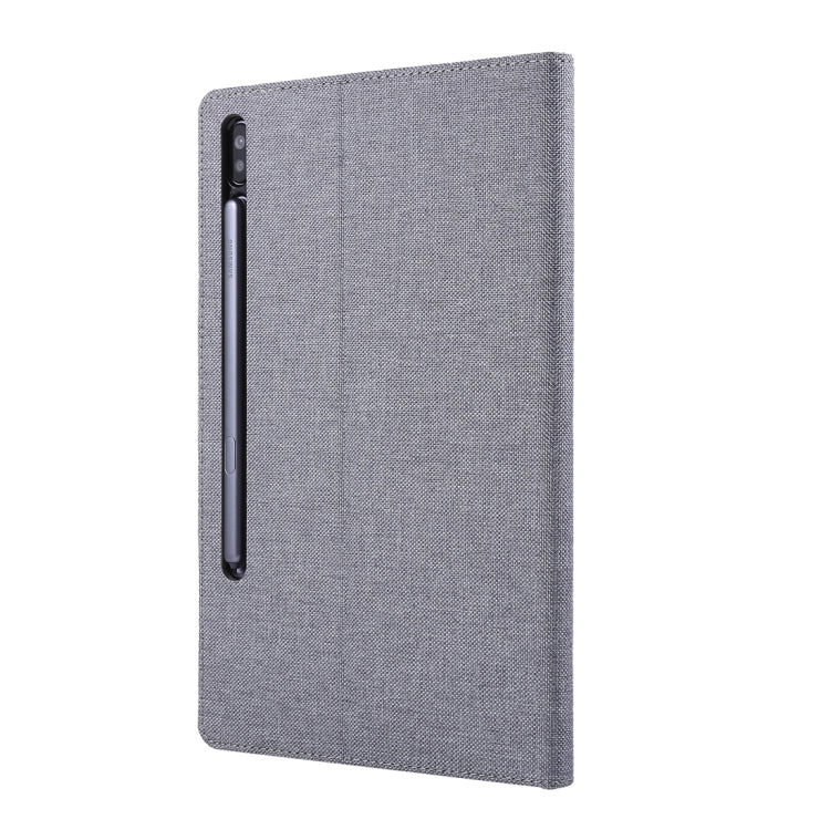 For Galaxy Tab S6 / T860 / T865 Cloth Teature Horizontal Flip PU Leather Case with with Holder & Card Slots & Pen Slot