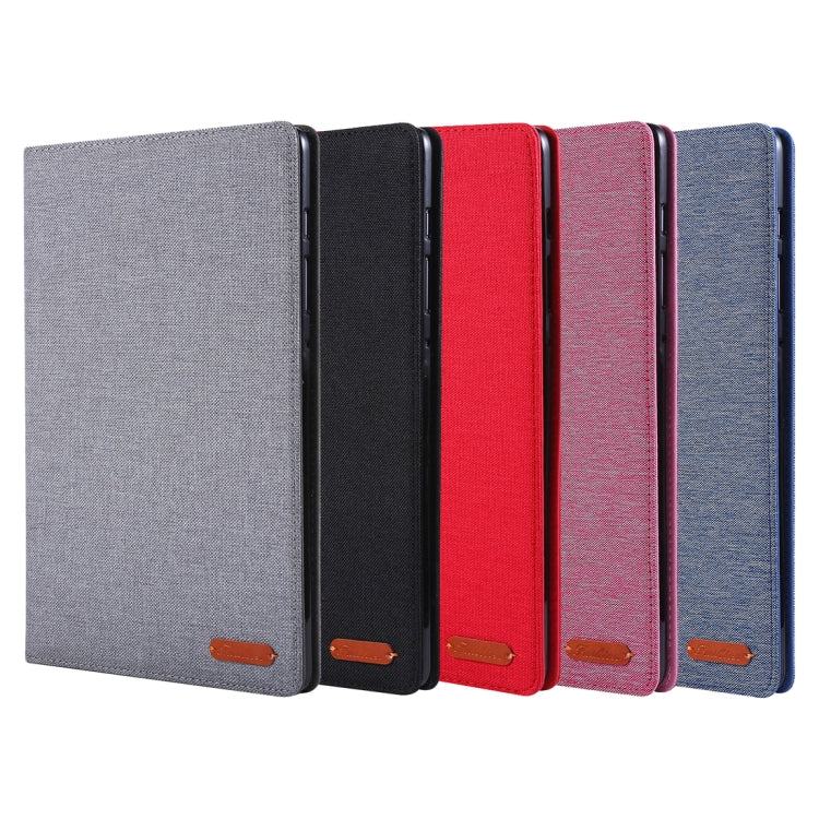 For Galaxy Tab S6 / T860 / T865 Cloth Teature Horizontal Flip PU Leather Case with with Holder & Card Slots & Pen Slot