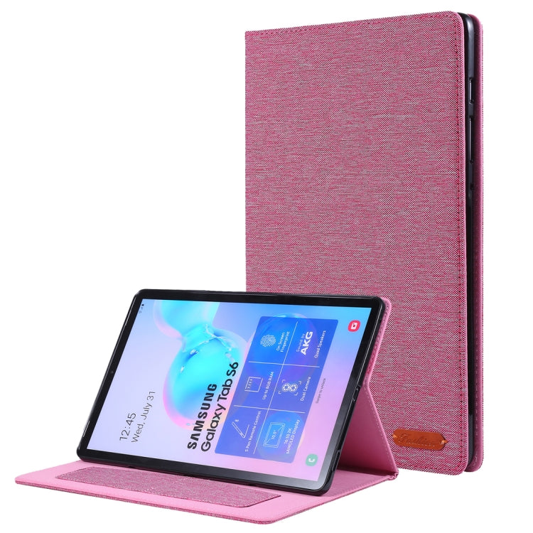 For Galaxy Tab S6 / T860 / T865 Cloth Teature Horizontal Flip PU Leather Case with with Holder & Card Slots & Pen Slot