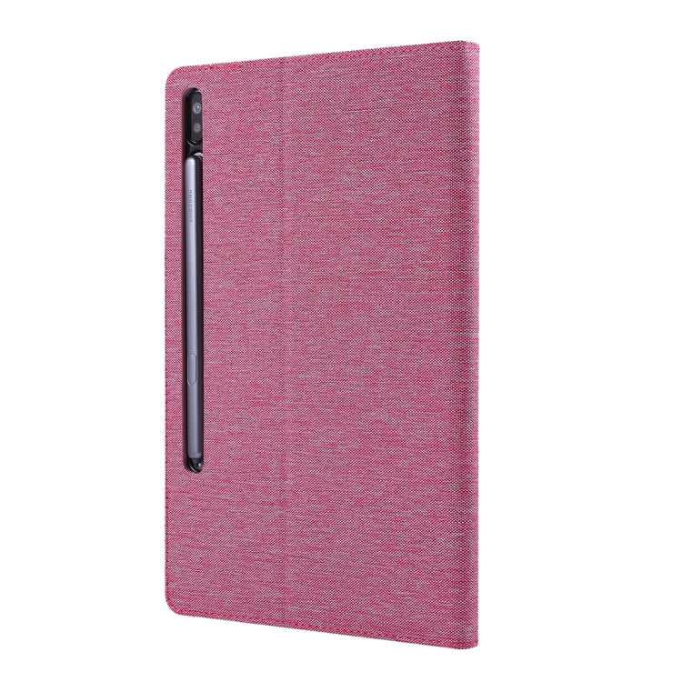 For Galaxy Tab S6 / T860 / T865 Cloth Teature Horizontal Flip PU Leather Case with with Holder & Card Slots & Pen Slot