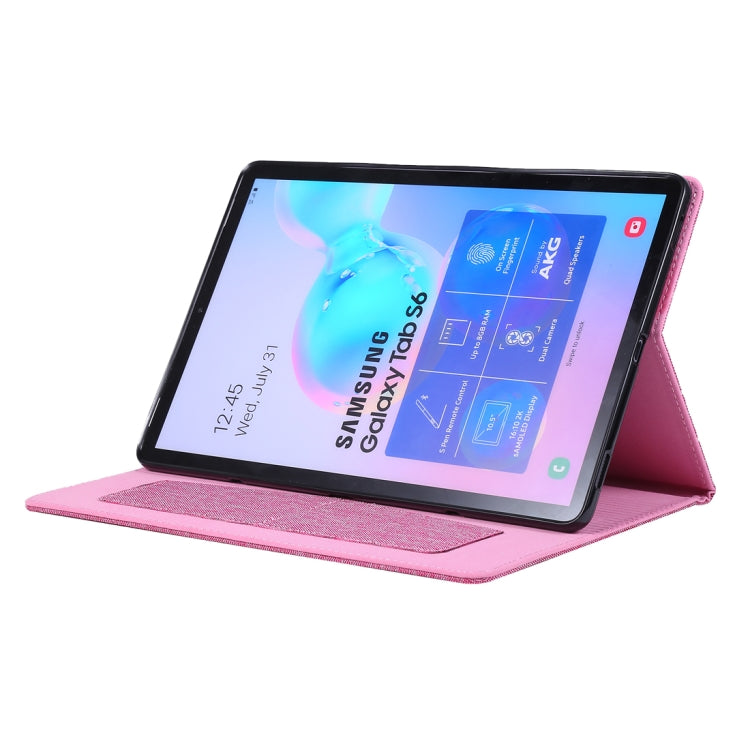 For Galaxy Tab S6 / T860 / T865 Cloth Teature Horizontal Flip PU Leather Case with with Holder & Card Slots & Pen Slot