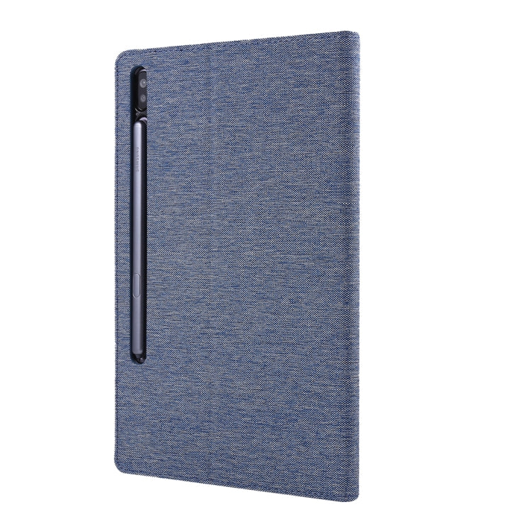 For Galaxy Tab S6 / T860 / T865 Cloth Teature Horizontal Flip PU Leather Case with with Holder & Card Slots & Pen Slot