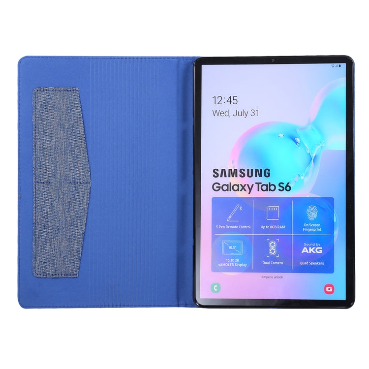 For Galaxy Tab S6 / T860 / T865 Cloth Teature Horizontal Flip PU Leather Case with with Holder & Card Slots & Pen Slot