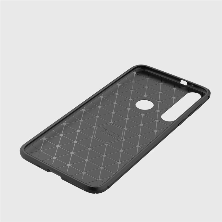 For Moto G8 Play  Beetle Series Carbon Fiber Texture Shockproof TPU Case