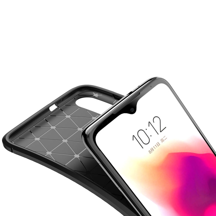 For Moto G8 Play  Beetle Series Carbon Fiber Texture Shockproof TPU Case