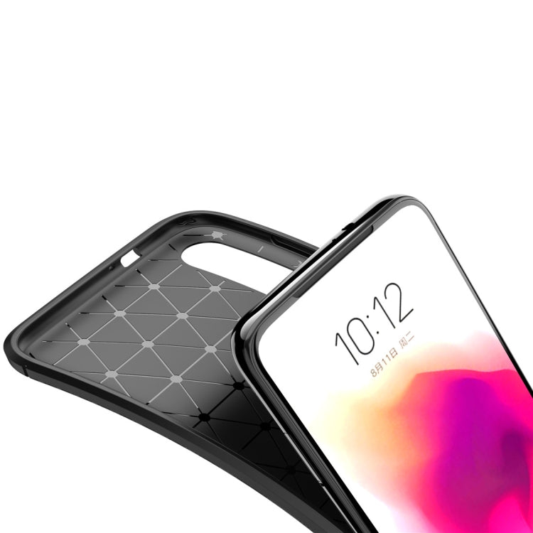 For Moto G8 Plus    Beetle Series Carbon Fiber Texture Shockproof TPU Case