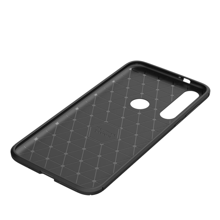 For Moto G8 Plus    Beetle Series Carbon Fiber Texture Shockproof TPU Case