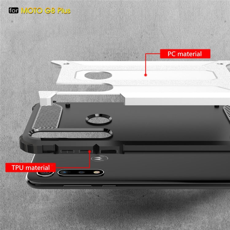 For Moto G8 Plus   Magic Armor TPU + PC Combination Case