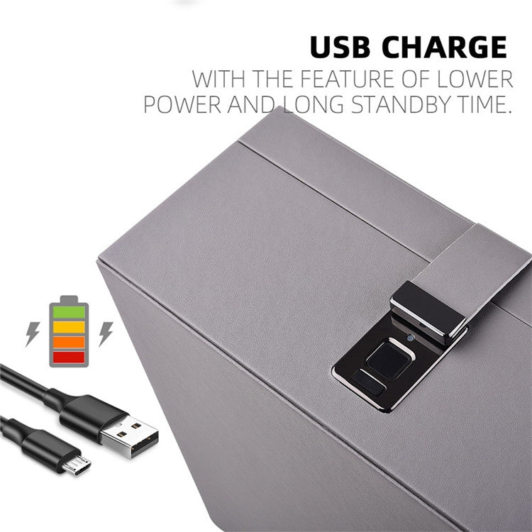 Fingerprint Lock Jewelry Box Jewelry Storage Box Jewelry Box Anti-Theft Fingerprint Jewelry Box