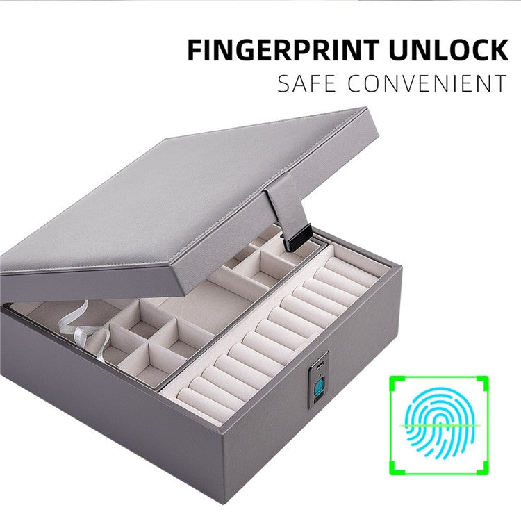 Fingerprint Lock Jewelry Box Jewelry Storage Box Jewelry Box Anti-Theft Fingerprint Jewelry Box