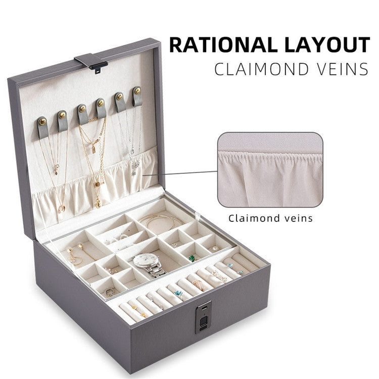 Fingerprint Lock Jewelry Box Jewelry Storage Box Jewelry Box Anti-Theft Fingerprint Jewelry Box