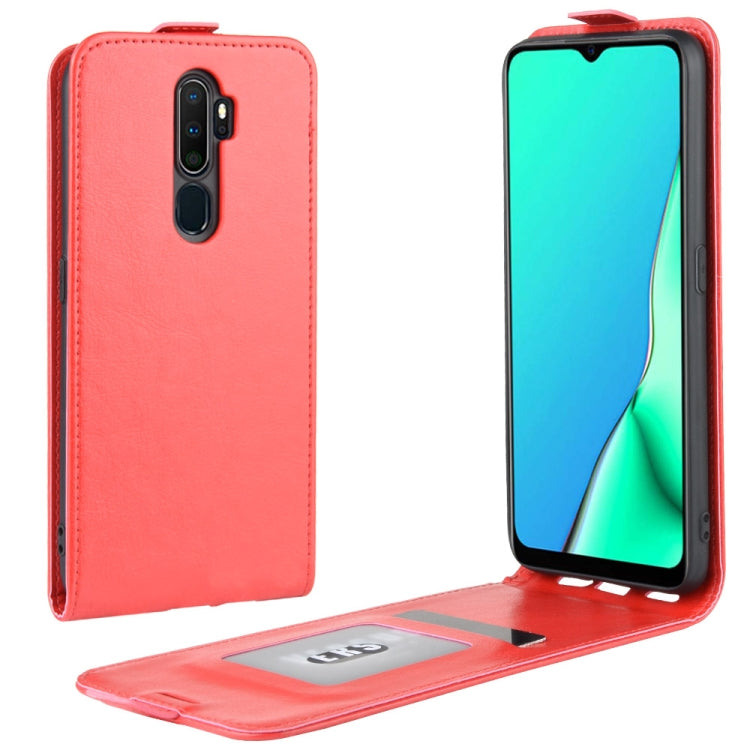 For OPPO A9 (2020) Crazy Horse Vertical Flip Leather Protective Case