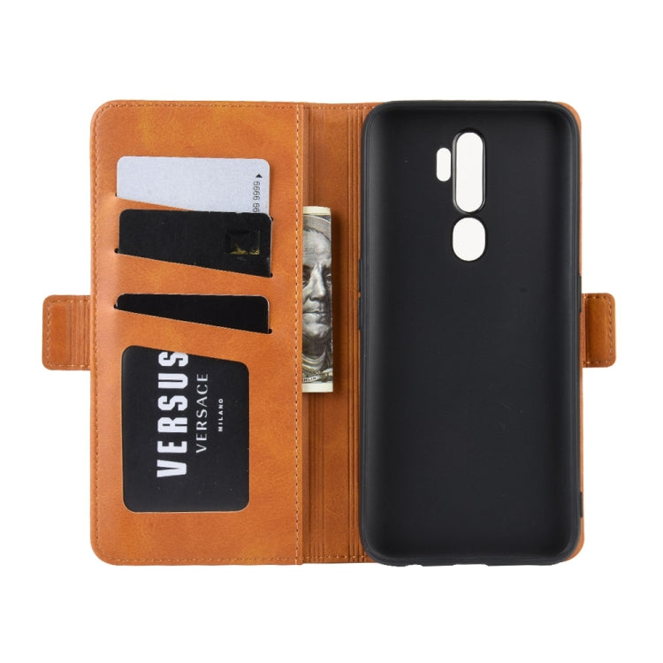 For OPPO A9 (2020) Dual-side Magnetic Buckle Horizontal Flip Leather Case with Holder & Card Slots & Wallet & Photo Frame