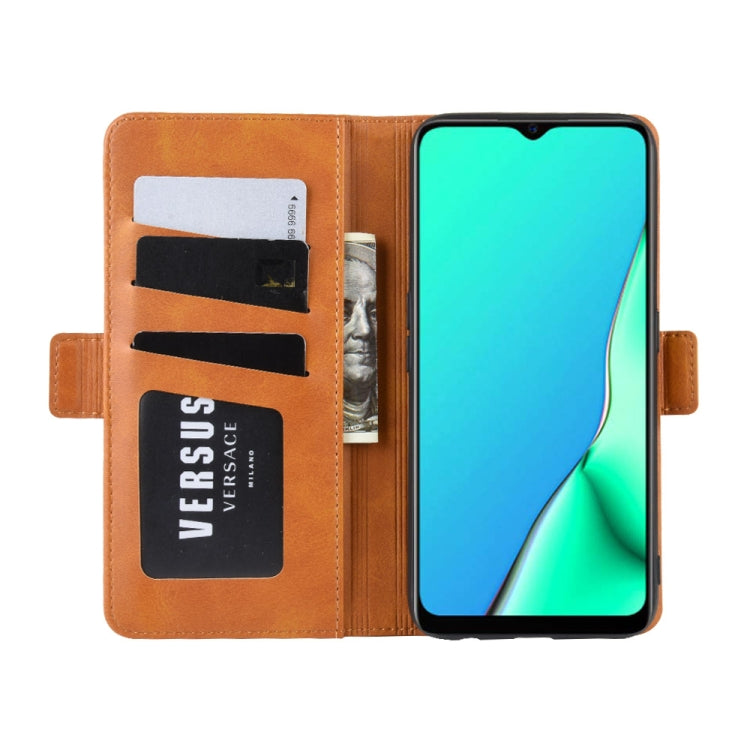 For OPPO A9 (2020) Dual-side Magnetic Buckle Horizontal Flip Leather Case with Holder & Card Slots & Wallet & Photo Frame