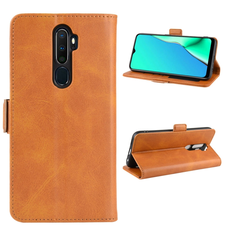 For OPPO A9 (2020) Dual-side Magnetic Buckle Horizontal Flip Leather Case with Holder & Card Slots & Wallet & Photo Frame