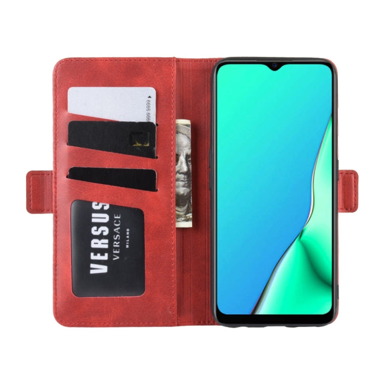 For OPPO A9 (2020) Dual-side Magnetic Buckle Horizontal Flip Leather Case with Holder & Card Slots & Wallet & Photo Frame