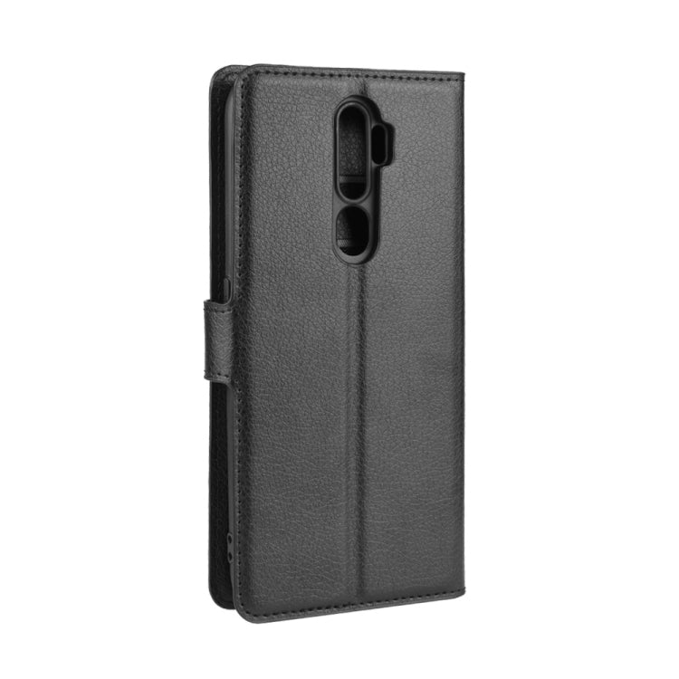 For OPPO A9 (2020) Litchi Texture Horizontal Flip Leather Case with Wallet & Holder & Card Slots