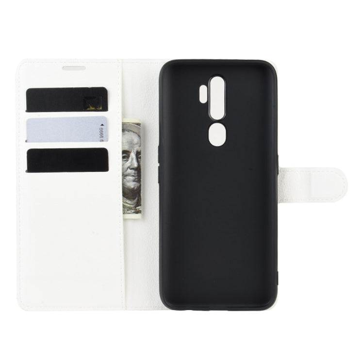 For OPPO A9 (2020) Litchi Texture Horizontal Flip Leather Case with Wallet & Holder & Card Slots