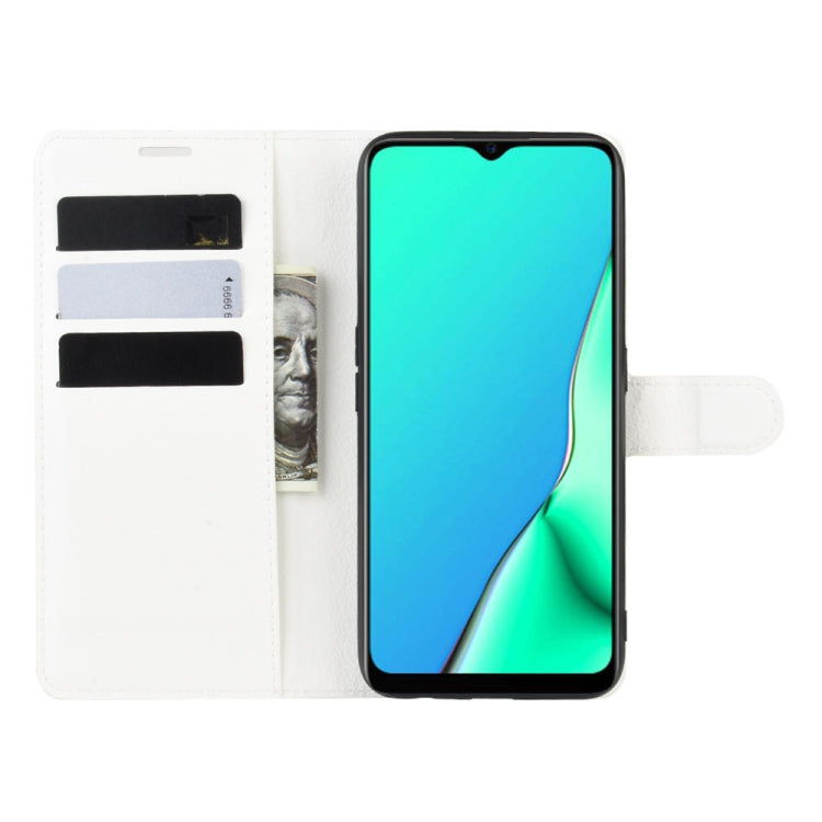 For OPPO A9 (2020) Litchi Texture Horizontal Flip Leather Case with Wallet & Holder & Card Slots