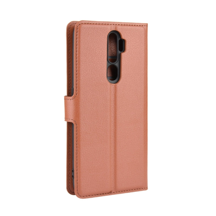 For OPPO A9 (2020) Litchi Texture Horizontal Flip Leather Case with Wallet & Holder & Card Slots