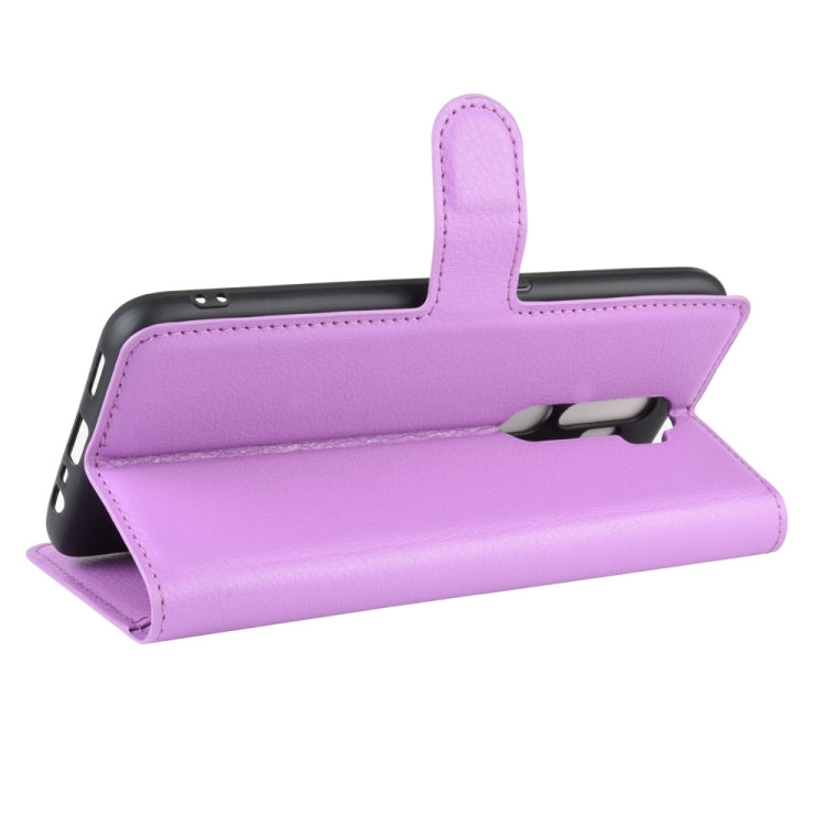 For OPPO A9 (2020) Litchi Texture Horizontal Flip Leather Case with Wallet & Holder & Card Slots