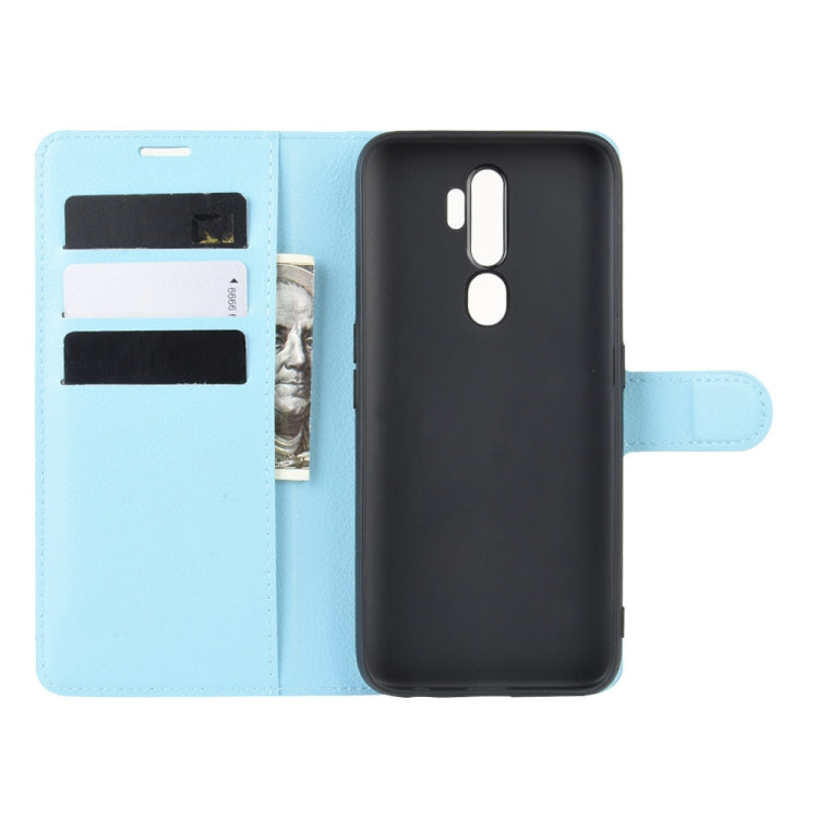 For OPPO A9 (2020) Litchi Texture Horizontal Flip Leather Case with Wallet & Holder & Card Slots