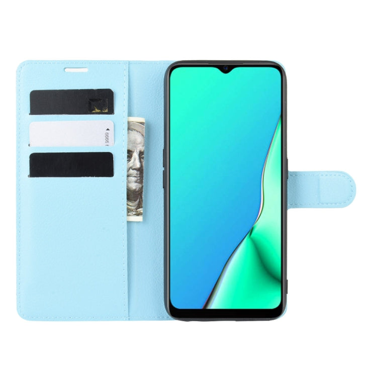 For OPPO A9 (2020) Litchi Texture Horizontal Flip Leather Case with Wallet & Holder & Card Slots