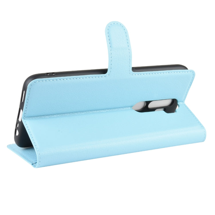 For OPPO A9 (2020) Litchi Texture Horizontal Flip Leather Case with Wallet & Holder & Card Slots