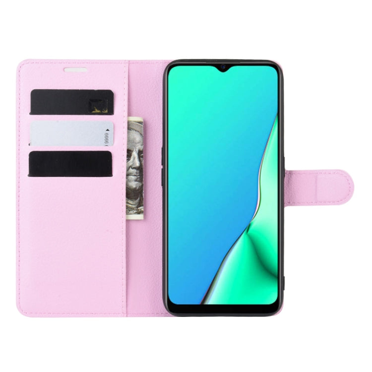 For OPPO A9 (2020) Litchi Texture Horizontal Flip Leather Case with Wallet & Holder & Card Slots