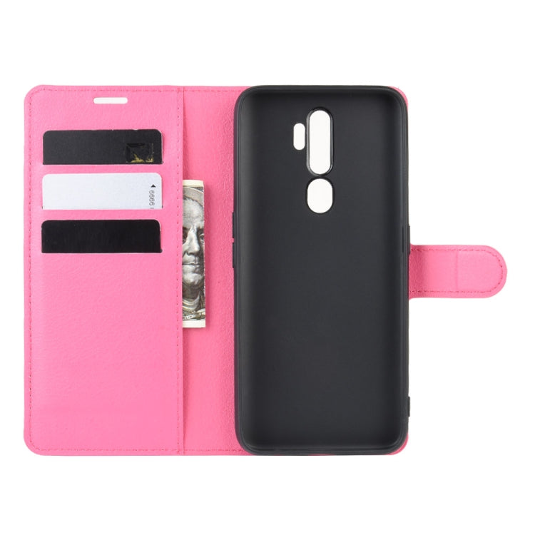 For OPPO A9 (2020) Litchi Texture Horizontal Flip Leather Case with Wallet & Holder & Card Slots